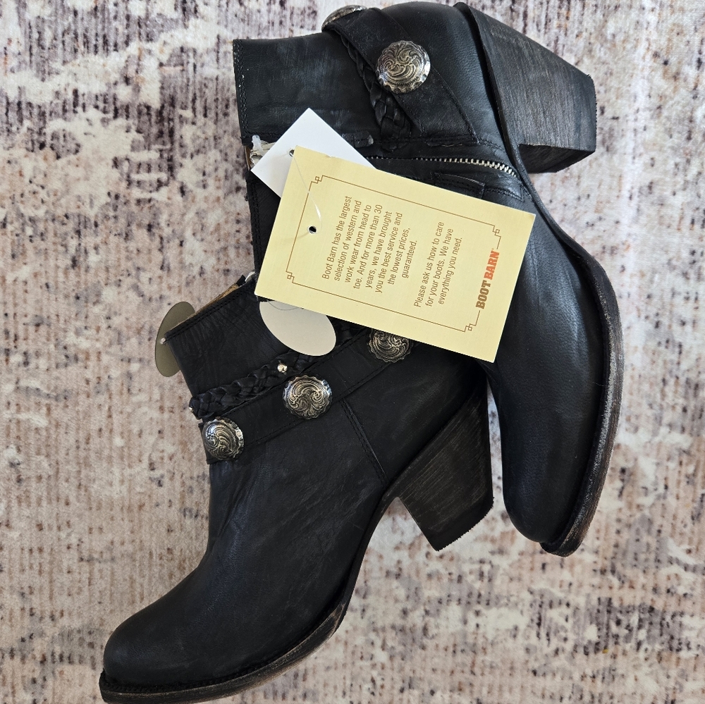 Idyllwind Miranda Lambert Black Leather  Boots Cowboy Western Country 7.5 NEW